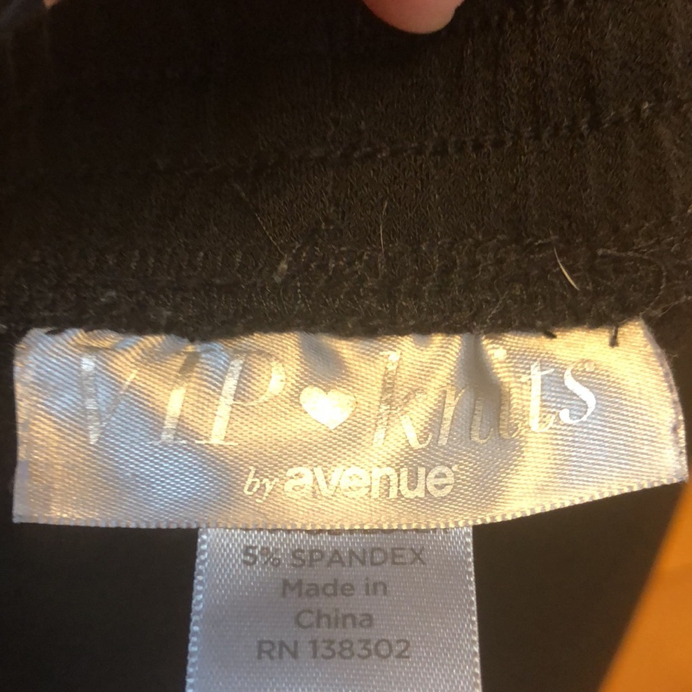 Avenue VIP Knits pants straight leg black 22/24 - Picture 4 of 5